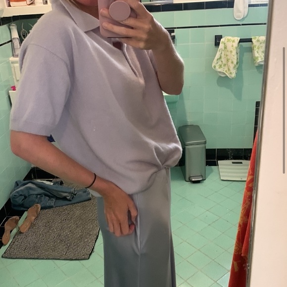 Sablyn Lilac Satin Miranda Skirt + Sweater Set - Picture 10 of 14